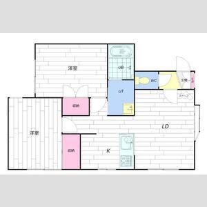 キャッスルリキ(2LDK/2階)の間取り写真