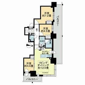 ザ・札幌タワーズ イーストタワー(3LDK/19階)の間取り写真