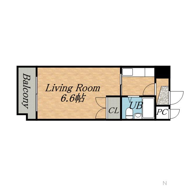 あおばビルN25(ワンルーム/10階)の間取り写真