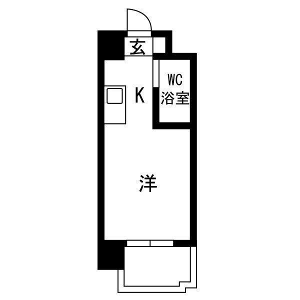 あおばビルN25(ワンルーム/8階)の間取り写真