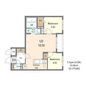 GRANDUKE北円山(2LDK/4階)の間取り写真