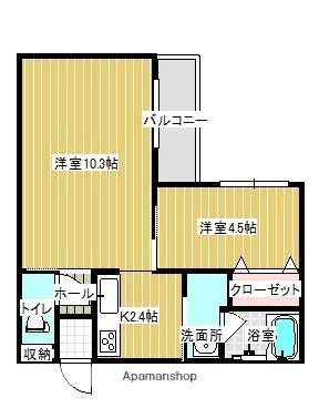 DOONA札幌(1LDK/2階)の間取り写真