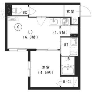 TZ MADE 04 (1LDK/1階)の間取り写真
