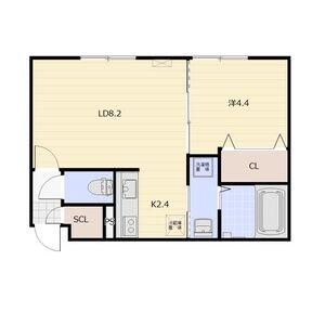 THREE R 琴似(1LDK/3階)の間取り写真