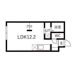 F/LITEN37(1K/3階)の間取り写真