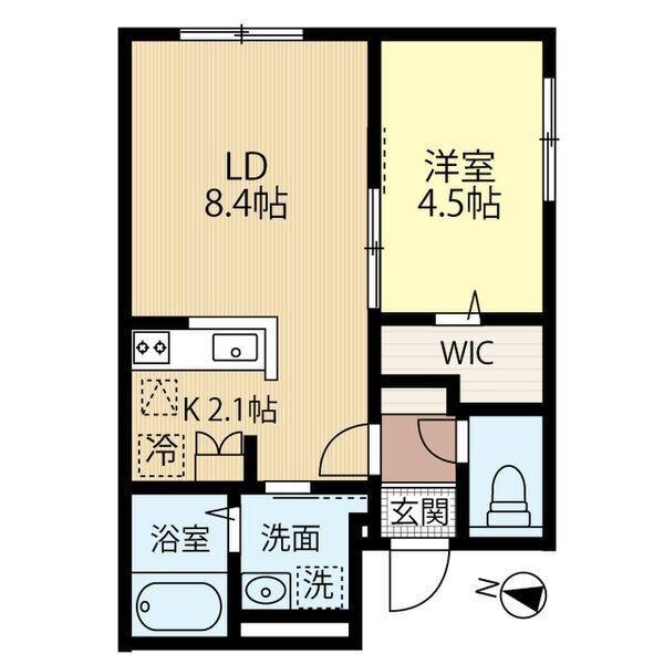 FORESTAVERT(1LDK/3階)の間取り写真