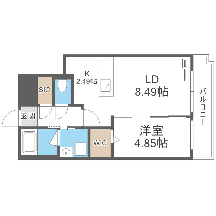 CAVATINA(1LDK/5階)の間取り写真
