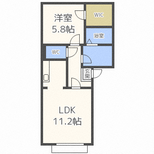シャーメゾンM-Ⅳ(1LDK/1階)の間取り写真