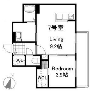ラグランジュ元町(1LDK/1階)の間取り写真
