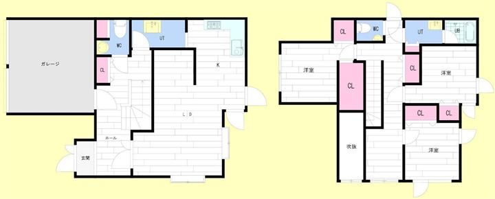 札幌市東豊線 元町駅(札幌) 徒歩12分 2階建 築22年(3LDK)の間取り写真