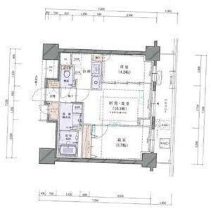 ラ・クラッセ札幌麻生ステーションスクエア(2LDK/8階)の間取り写真