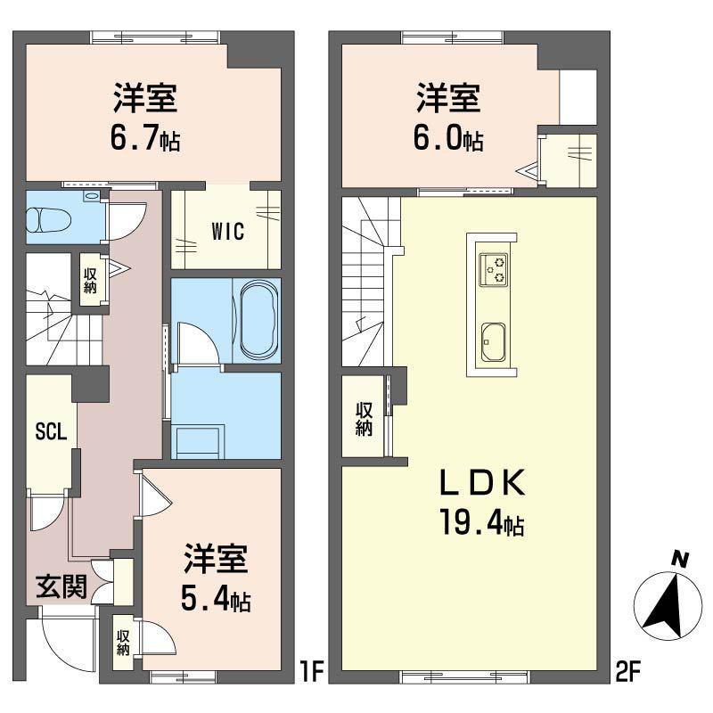 ＳＨＡＭＡＩＳＯＮ　Ｗ(3LDK)の間取り写真