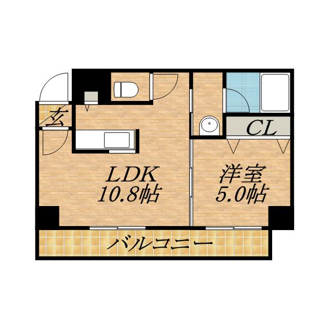 N25E9アーバンハウス(1LDK/8階)の間取り写真