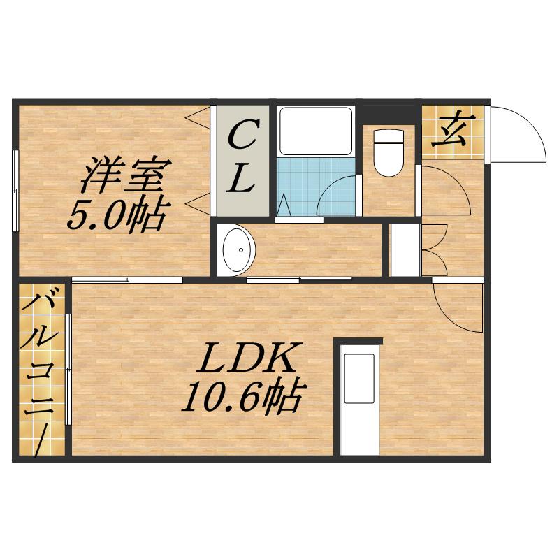 グレーシア(1LDK/4階)の間取り写真