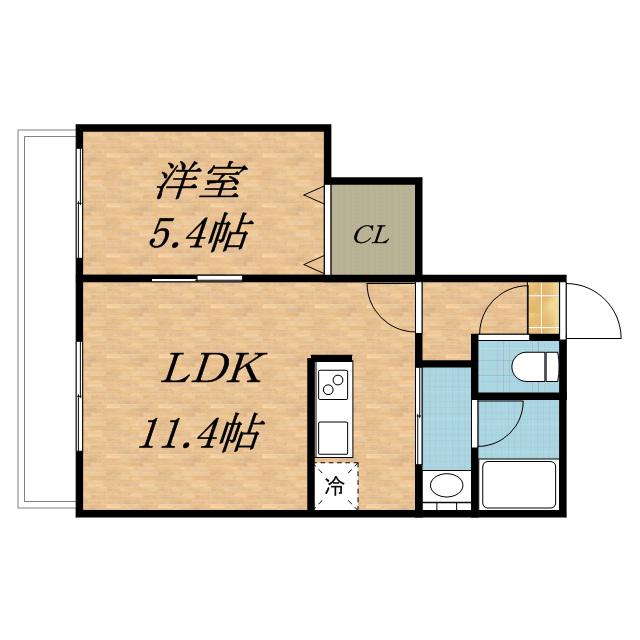 CITY-MODE・N25(1LDK/4階)の間取り写真