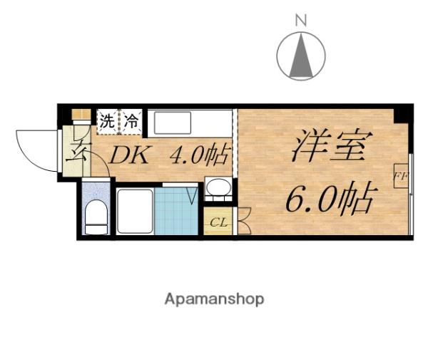 チサンマンション札幌第一(1K/10階)の間取り写真