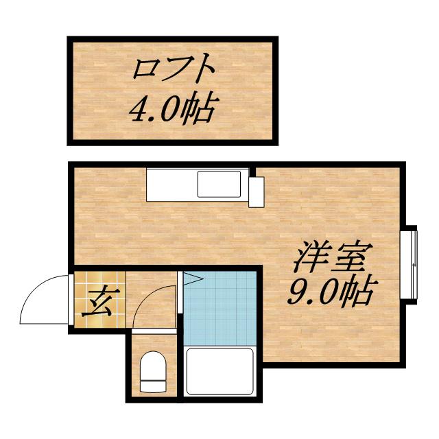 ソシアルコート19(ワンルーム/2階)の間取り写真
