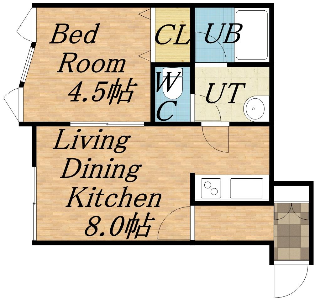 クナ・アルタ(1LDK/1階)の間取り写真