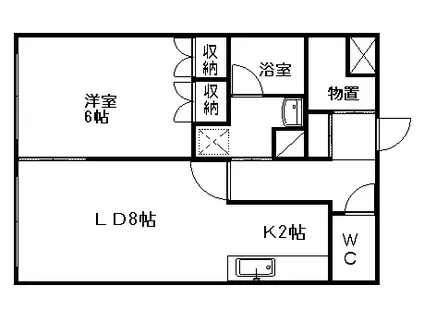 ヴィラ・プレステージ(1LDK/2階)の間取り写真