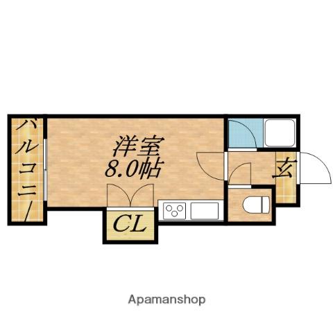 ハイツ・フランセ19(ワンルーム/2階)の間取り写真