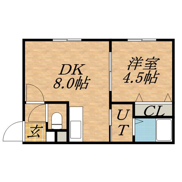 メゾンド・コー(1DK/2階)の間取り写真