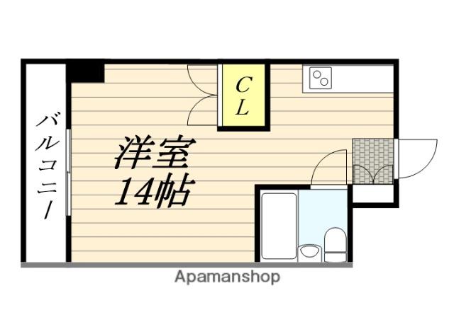 札幌グランドハイツ(1K/5階)の間取り写真