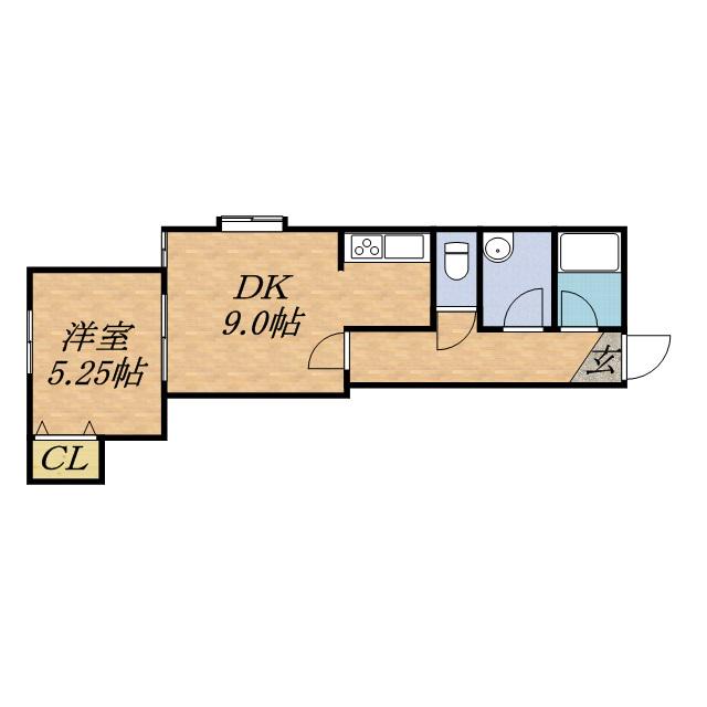 ラ・プリマヴェーラ弐番館(1LDK/2階)の間取り写真