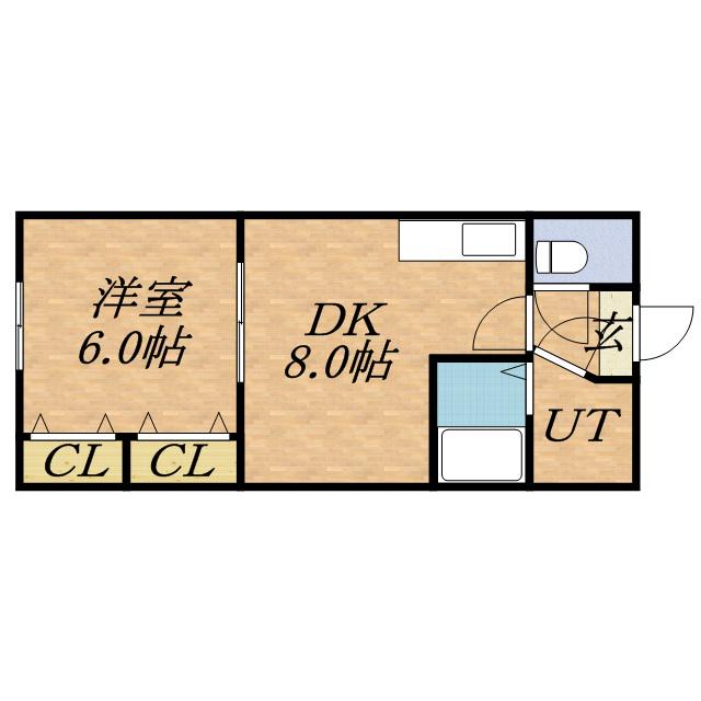 レジデンス高石(1LDK/1階)の間取り写真