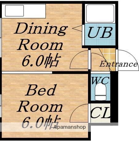 アメニティハイム壱番館(1DK/2階)の間取り写真