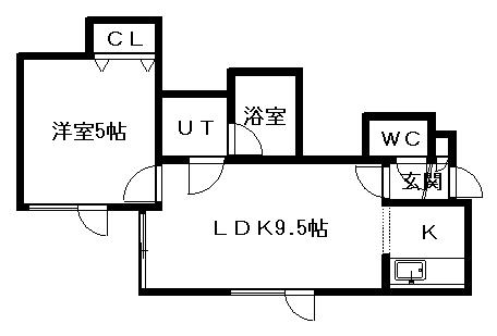 パシフィック・オーシャン(1LDK/1階)の間取り写真