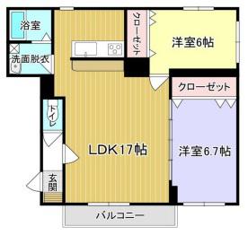 EXCEL PALACE(2LDK/4階)の間取り写真