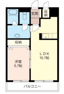 BELLEVUE14(1LDK/1階)の間取り写真