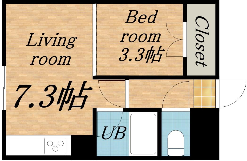 パレス・サザンクロス(1DK/2階)の間取り写真