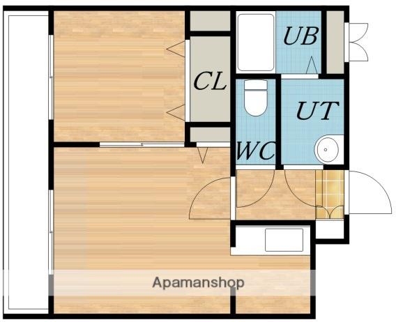 エミュー麻生(1DK/8階)の間取り写真