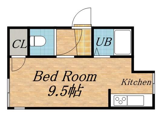 ノース丘珠(1K/3階)の間取り写真