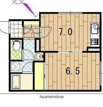 ウィスタリア25(1LDK/3階)の間取り写真