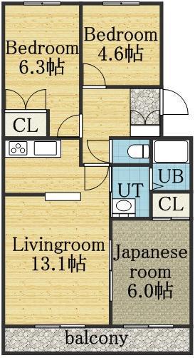 グランベルサ(3LDK/5階)の間取り写真