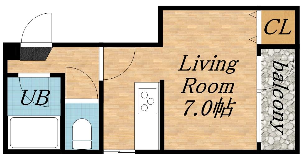 ベルメゾン北22条(1K/1階)の間取り写真