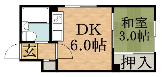 マイロード27(1DK/2階)の間取り写真