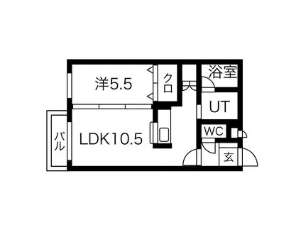 モルティーニ南郷(1LDK/3階)の間取り写真