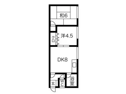 ゆたかマンション(2DK/2階)の間取り写真