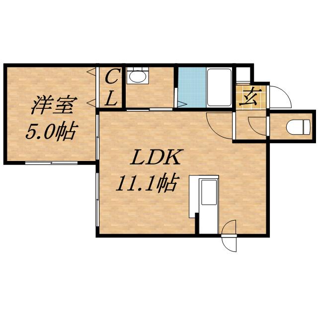DAYS元町(1LDK/3階)の間取り写真