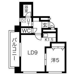 ラフィネ31(1LDK/8階)の間取り写真