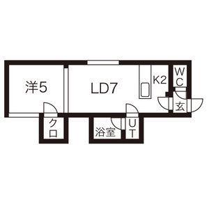シャネル栄町弐番館(1DK/3階)の間取り写真