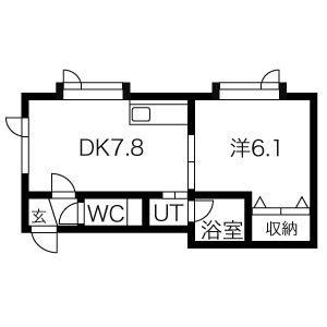MSノース・ピア(1DK/3階)の間取り写真