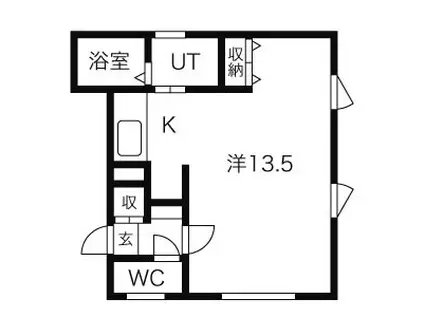 メゾントーホーII(ワンルーム/2階)の間取り写真