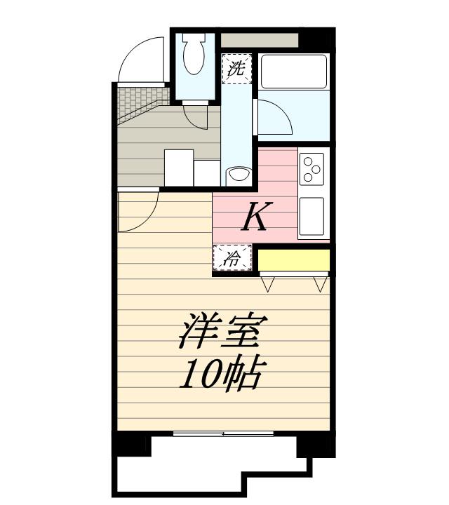 ポレール北大館(1K/3階)の間取り写真