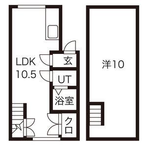 マクセル2/100(1LDK/1階)の間取り写真
