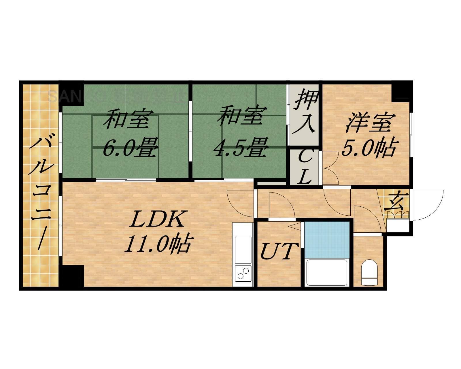 コモンズ28(3LDK/6階)の間取り写真