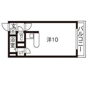 グローリア北21(ワンルーム/1階)の間取り写真